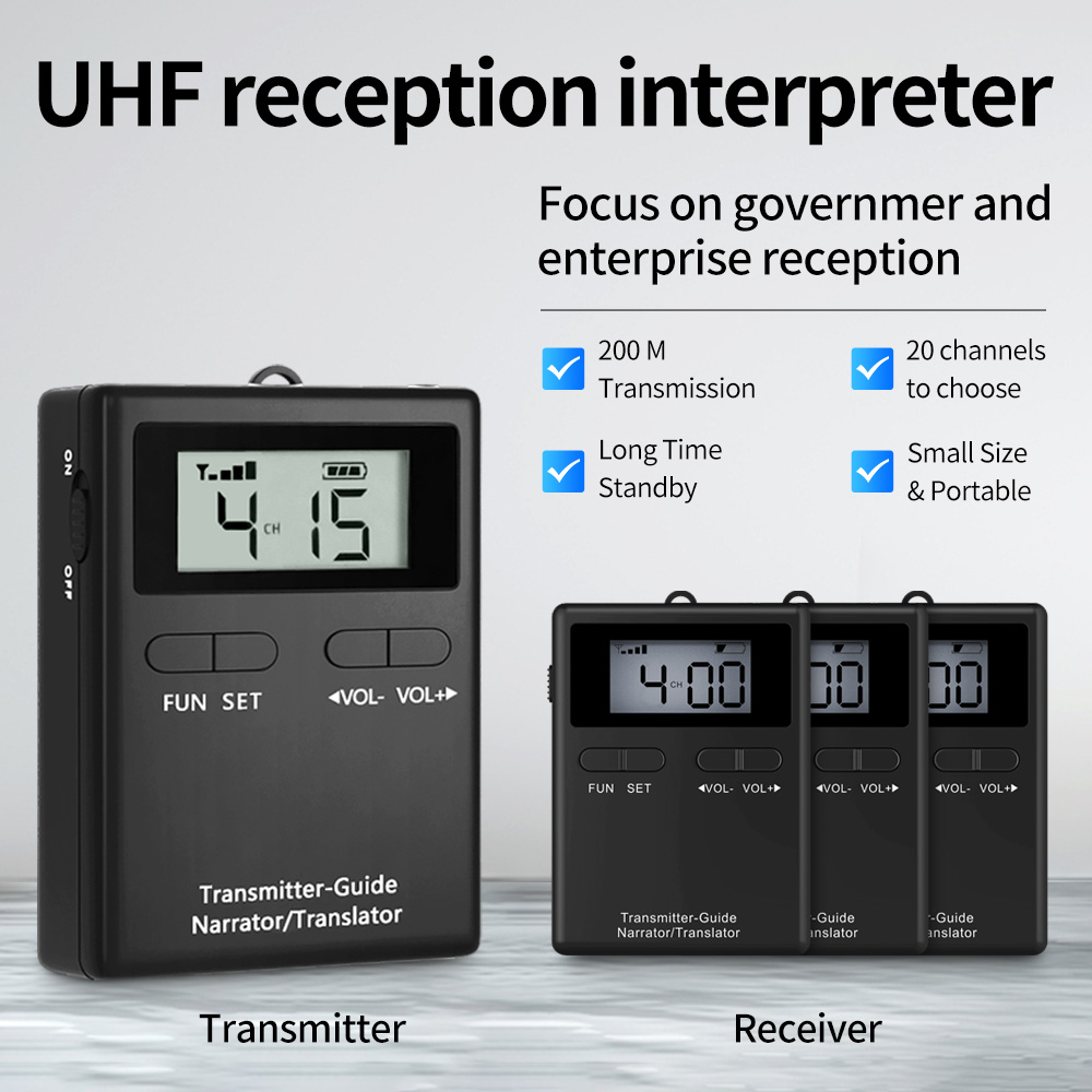 RC8860 Professional UHF Wireless Tour Guide System: The Ultimate 200m Long Range Solution for Modern Communication(图2)