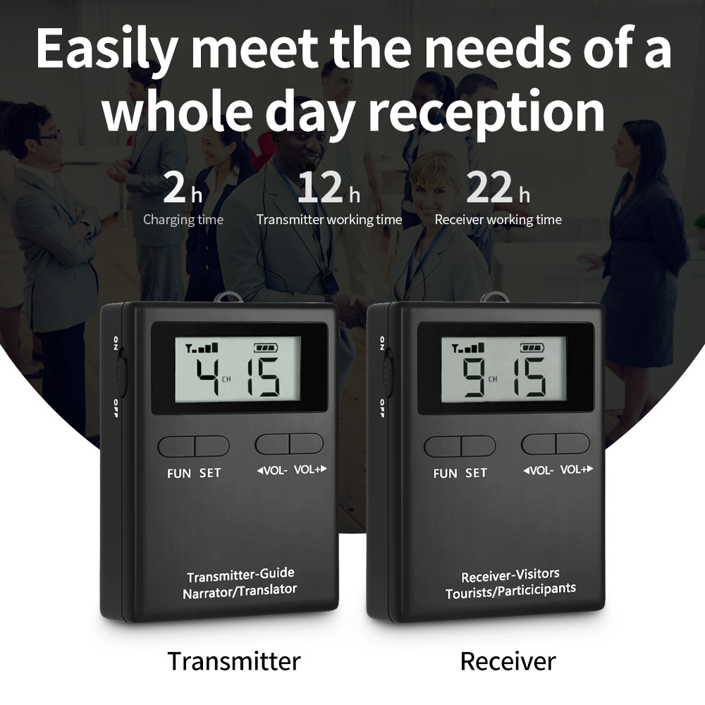 RC8860 Professional UHF Wireless Tour Guide System: The Ultimate 200m Long Range Solution for Modern Communication(图3)