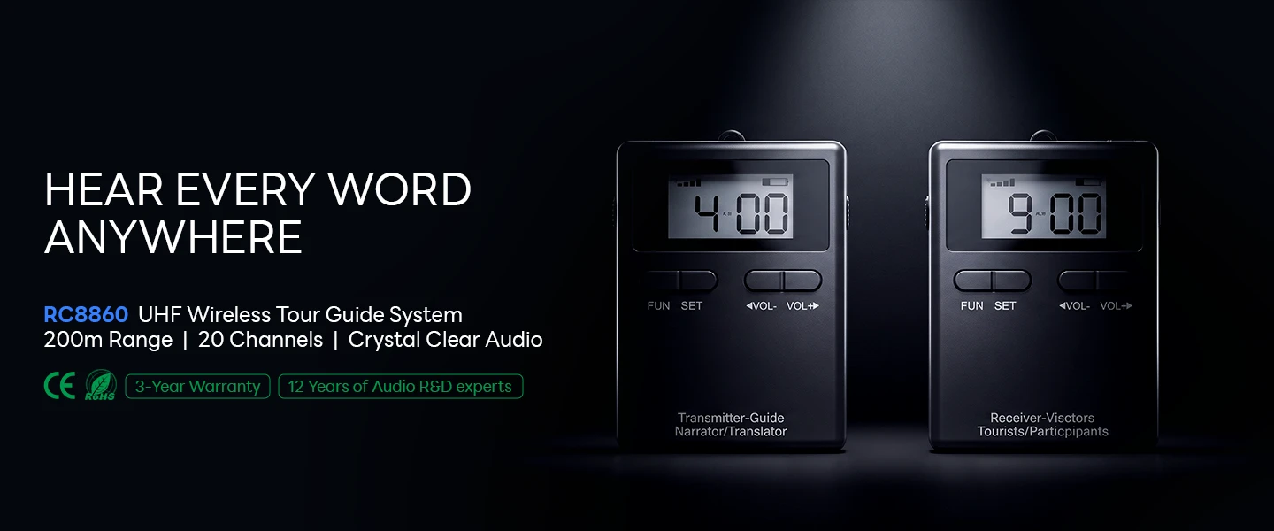 RC8860 UHF Wireless Tour Guide System RC8860 UHF Wireless Tour Guide System | Horse Riding & Equestrian Training(图1)