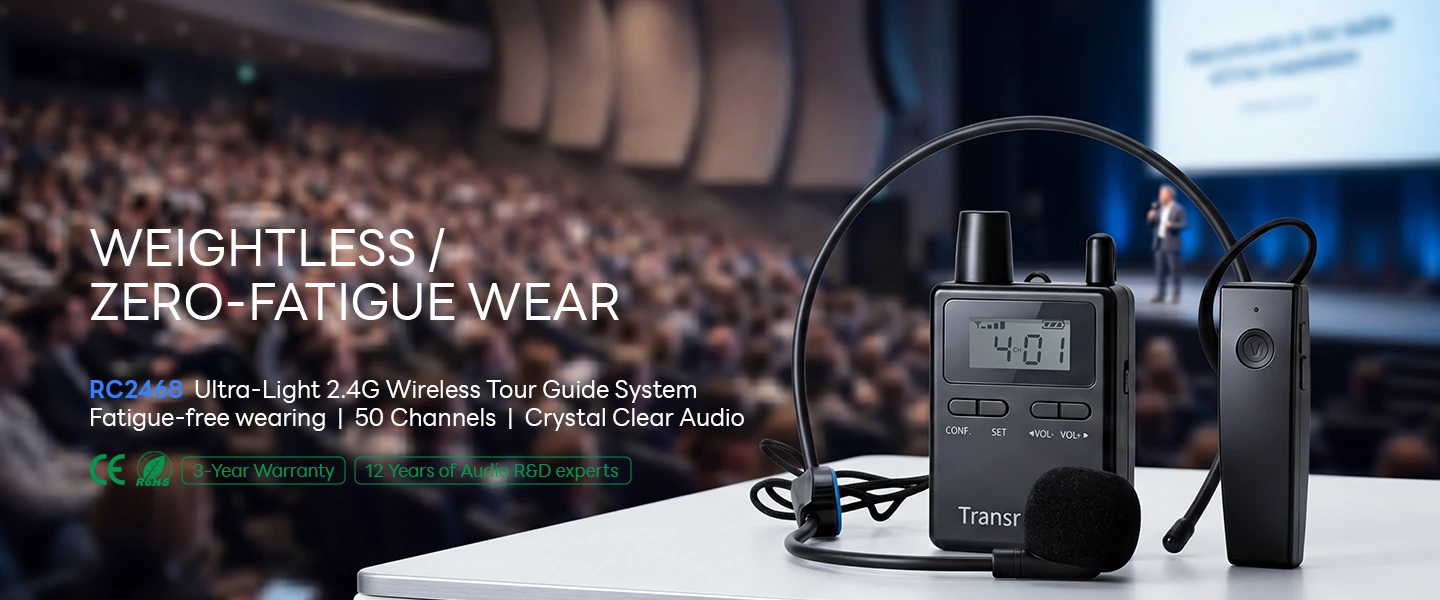 RC2468 Ultra-Light 2.4G Wireless Tour Guide System(图1) RC2468 Ultra-Light 2.4G Wireless Tour Guide System(图1)