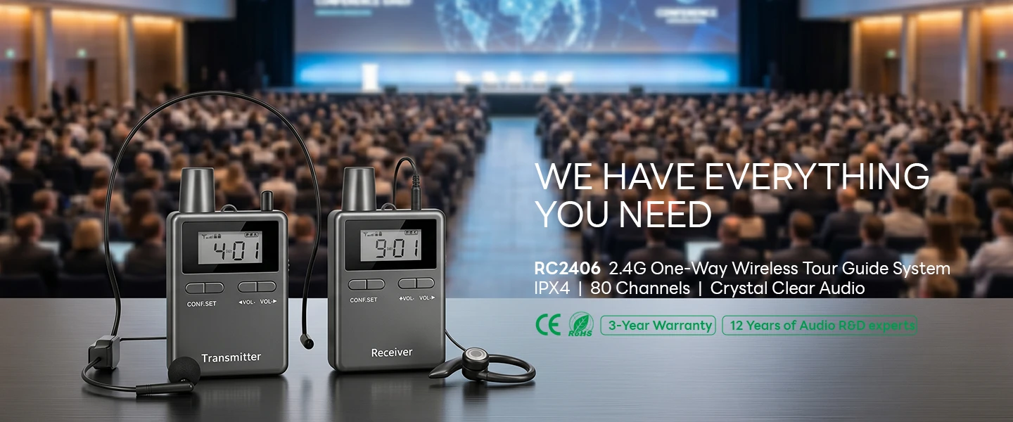 RC2406 80-Channel 2.4G Wireless Tour Guide System(图1)