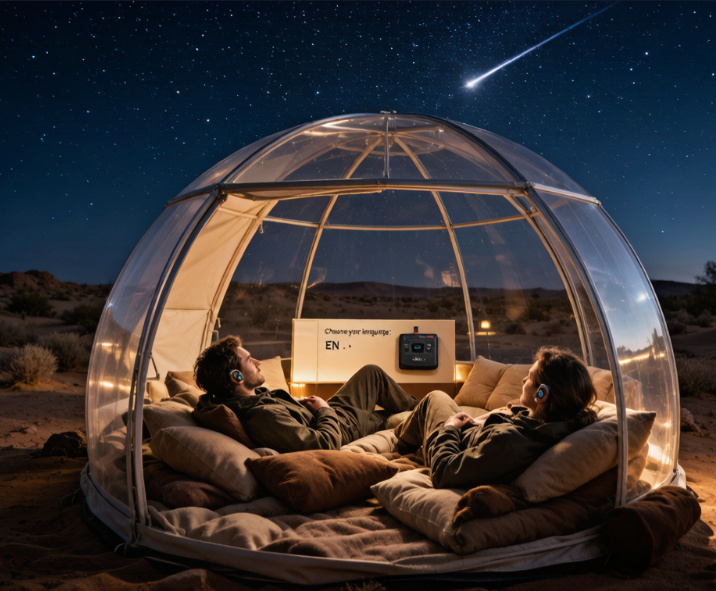 silent wireless tour guide system Celestial Luxury: Redefining Meteor Shower Tourism with RC2500 & RC9150 Audio Systems(图1)
