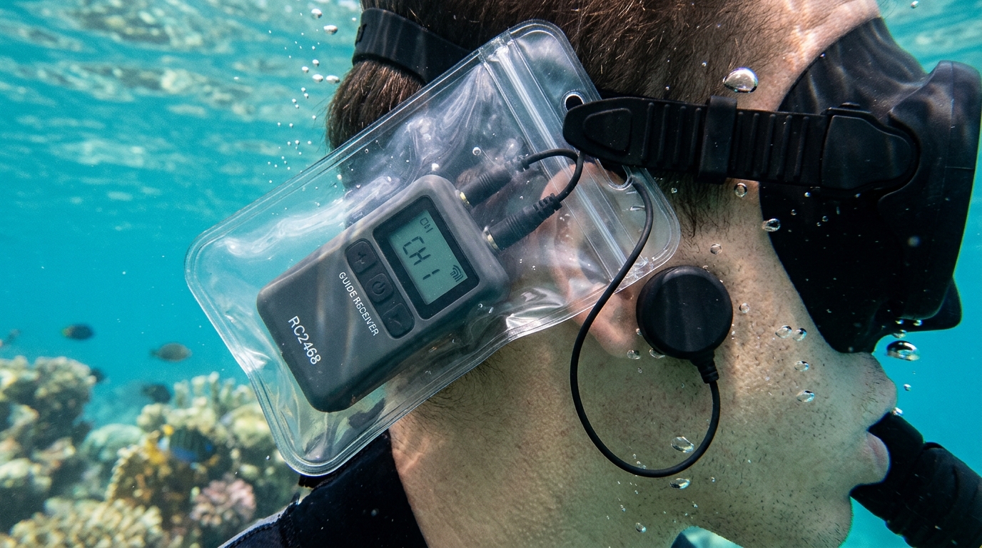 RC085 UHF Digital System Reef & Underwater Archaeology Audio Guide for Snorkelers (RC085 & RC2468)(图2)
