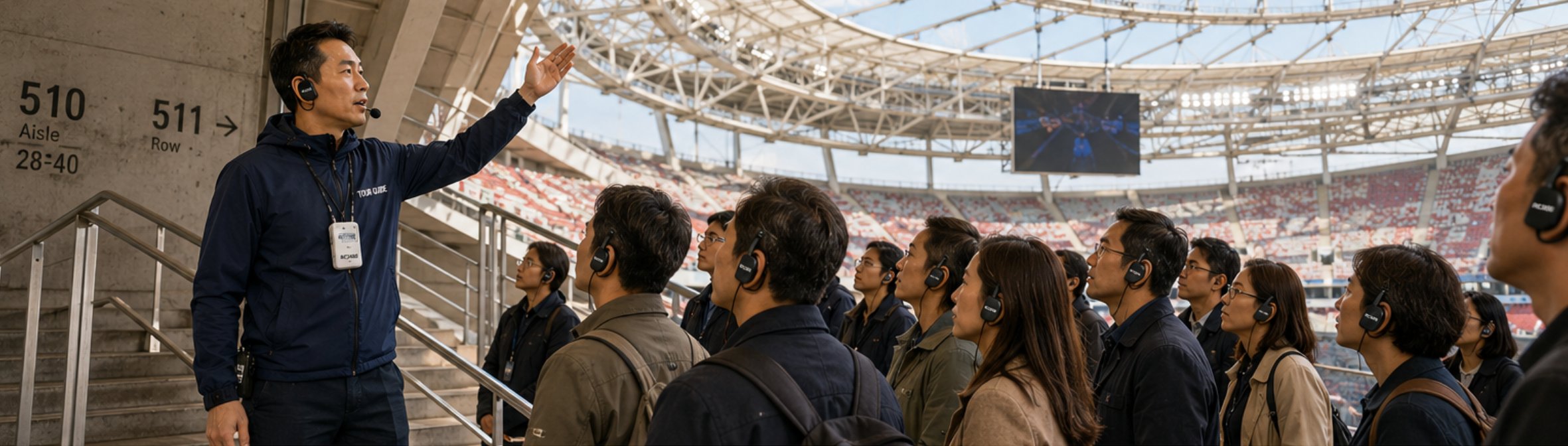 Why Sports Stadiums Need a Dedicated Wireless Tour Guide System for Maintenance and Behind-the-Scenes Tours(图1) Why Sports Stadiums Need a Dedicated Wireless Tour Guide System for Maintenance and Behind-the-Scenes Tours(图1)