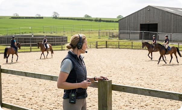 RC8860 Wireless Audio System for Equestrian Training: A Comparative Analysis of 20-Channel Long-Range Communication(图1)