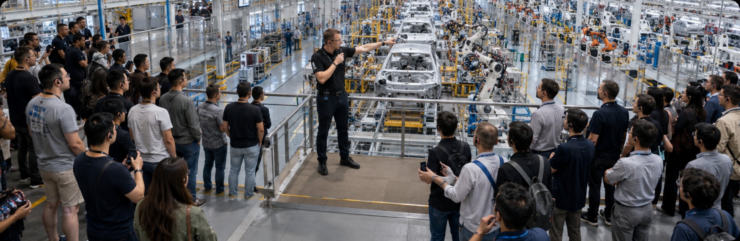 Why Auto Factory Tours Demand a Dedicated Wireless Tour Guide System(图3) Why Auto Factory Tours Demand a Dedicated Wireless Tour Guide System(图3)