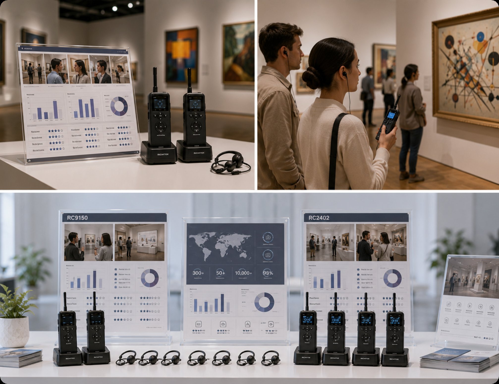 🏆 RC9150 and RC2402 Gallery Quiet Wireless Tour Guide System Case Study(图1)