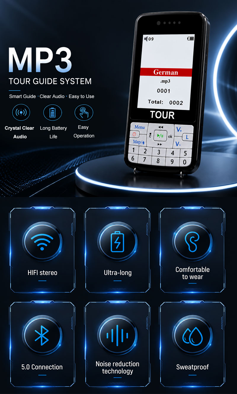 2.8-Inch Semi-Auto Digital Audio Guide(图1)
