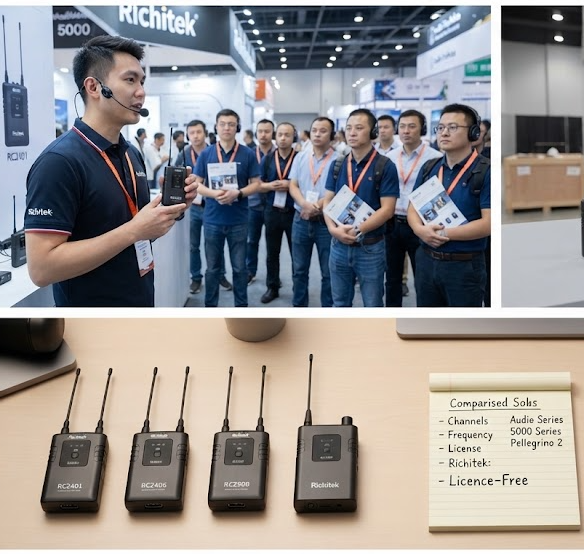Trade Show Audio Without Frequency Paperwork: Richitek RC2401, RC2406 and RC2500 vs Audio-Technica 5000 Series and mGuide Pellegrino 2(图3) Trade Show Audio Without Frequency Paperwork: Richitek RC2401, RC2406 and RC2500 vs Audio-Technica 5000 Series and mGuide Pellegrino 2(图3)