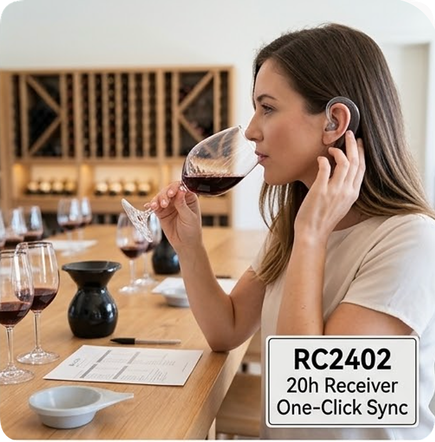 RC2402 winery_tasting_glass_earpiece